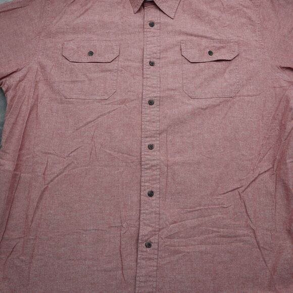 Wrangler Shirt Mens XL Extra Red Western Hike Outdoor Flex Workwear Button Up B1 - Picture 10 of 15